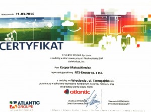 Certyfikat Atlantic M
