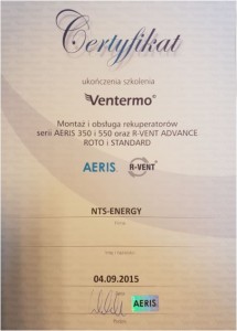 certyfikat ventermo