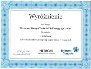 wyróżnienie  Hitachi